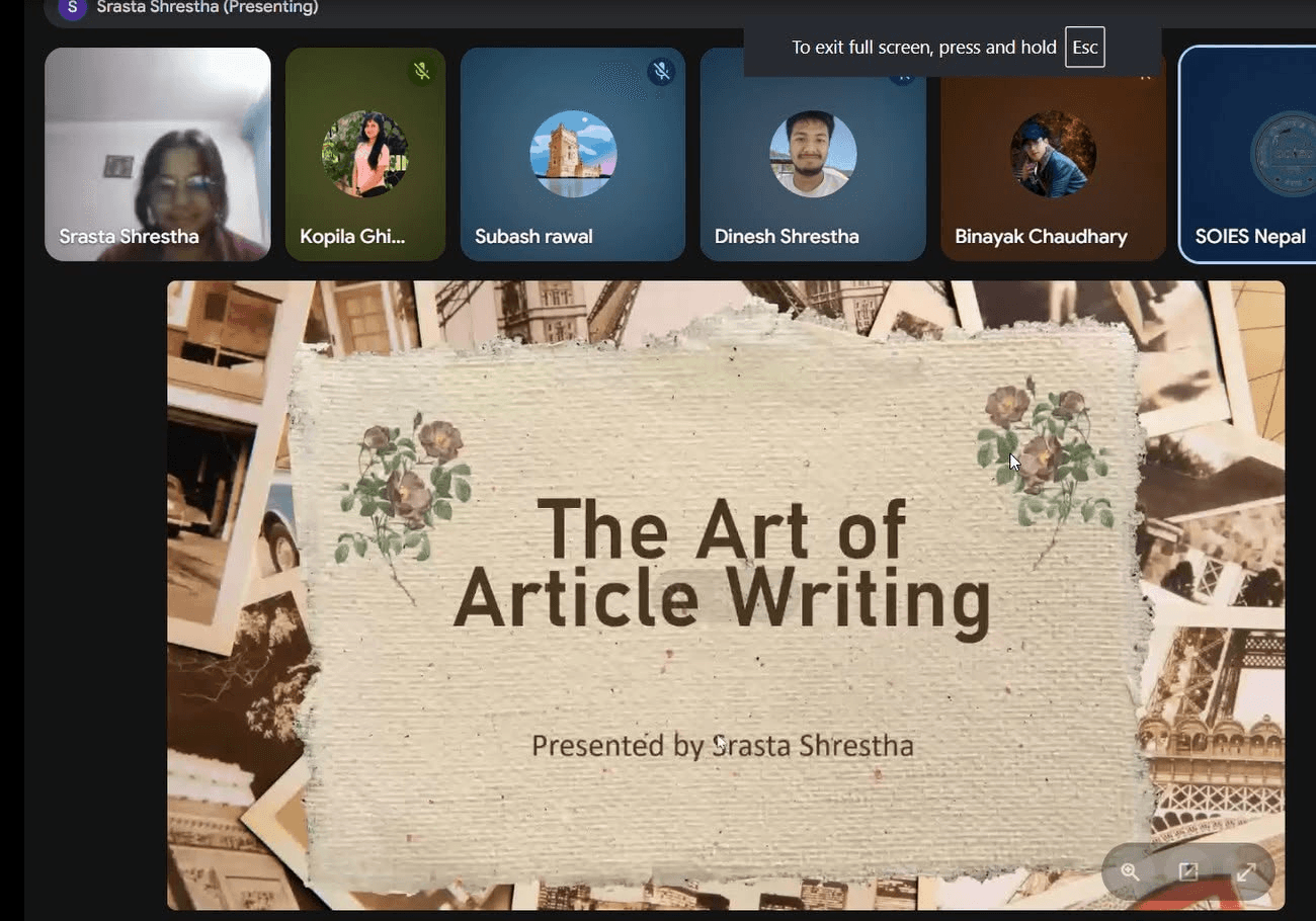 Event: Article Writing Workshop - Image 1